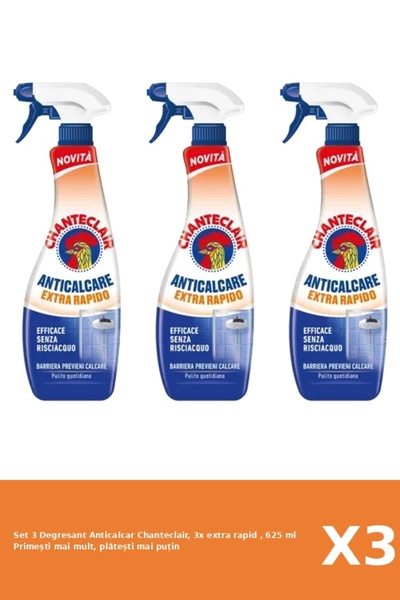 Chanteclair Set of 3 Chanteclair Anti-limescale Degreaser, 3x extra fast, 625 ml