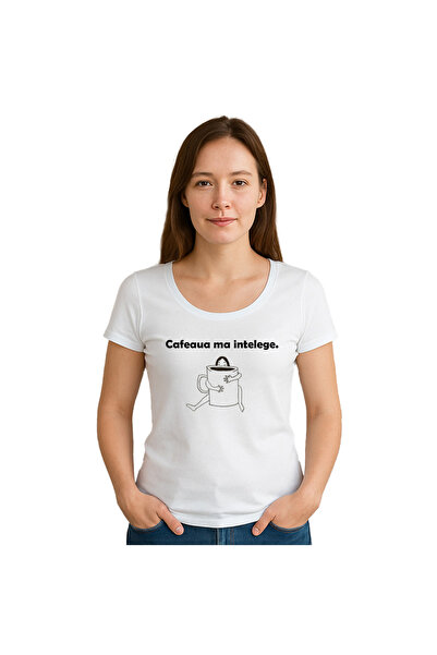 OEM Tricou dama Cafeaua ma intelege