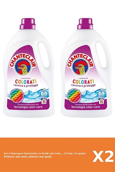 Chanteclair Set 2 Detergent Chanteclair, 2x lichid rufe Color, , 1575ml, 35 spalari