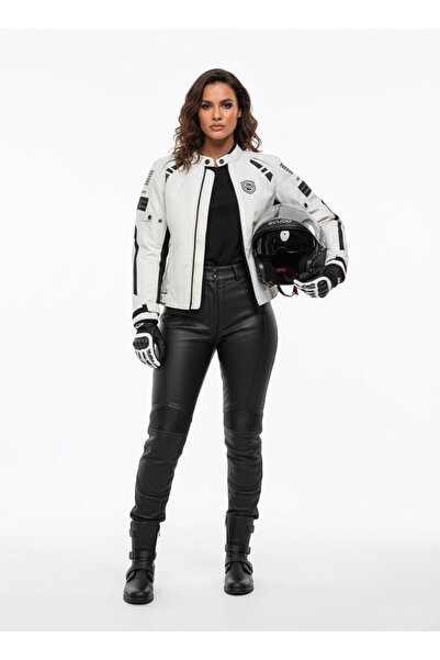 Scudo Lyon Gri 4 Mevsim Kadın Motosiklet Montu