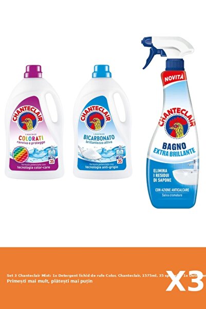 Chanteclair Set 3 Mixed: 1x Liquid Laundry Detergent Color, Chanteclair, 1575...