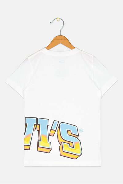 Levi's Kids Boys Crew Neck Short Sleeves Graphic Print T-Shirt, White