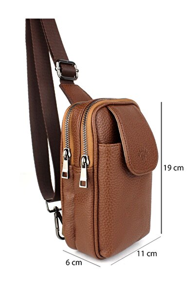 deri,se club Men's Tan Color Shoulder Bag Chest Bag Body Bag Handbag