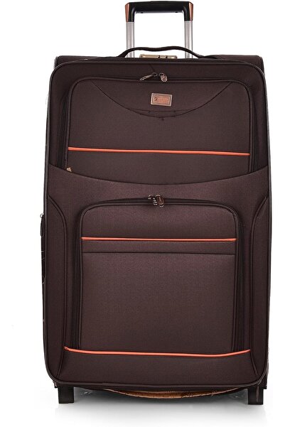 New Travel Soft Fabric Wheeled Travel Bag, 1 Piece, Coffee