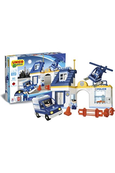 Unico construction set for children - Police station, 80 pieces