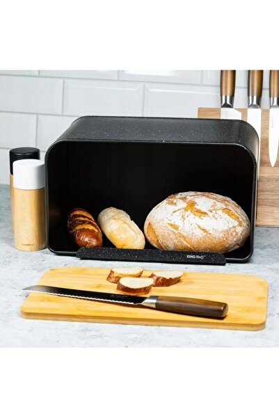 Kinghoff Bread box, steel, 35x20.4x21.5 cm black,