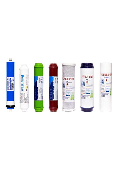 Superpro طقم فلاتر مياه 7 مراحل لتحلية وتنقية المياه المنزلية