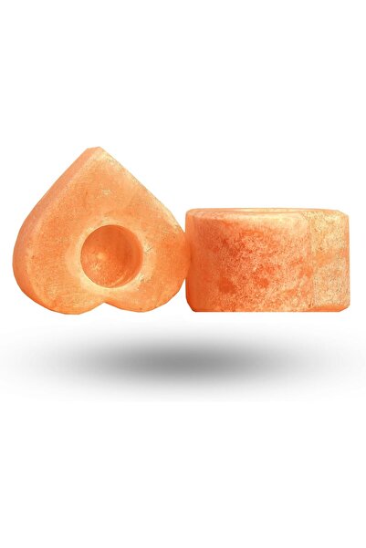 Geohoney حامل شموع ملح الهيمالايا - على شكل قلب