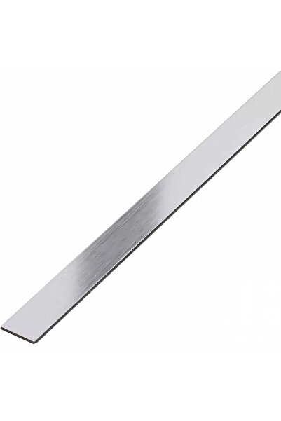 Linea Home Profil plat din oțel inoxidabil, cromat periat 15 mm x 0,6 mm x 2700 mm