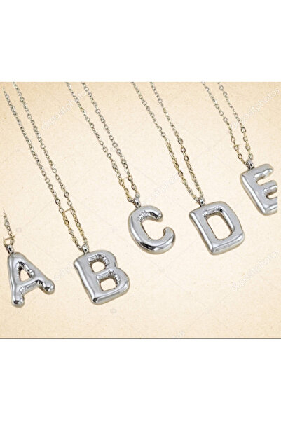 PURE BERRY حروف بالونية ذهبية وفضية اللون، مجوهرات غير معدنية من A إلى Z (تحد...