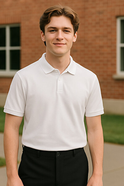 OEM Unisex - Μπλούζα Πόλο Λευκό