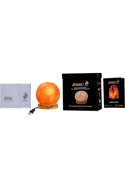 Geohoney Himalayan Salt Lamp with USB Mini - Round Shape