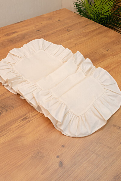 abidehanım Lira | 7 Piece Ruffled Tableware Presentation Set 40 X 110