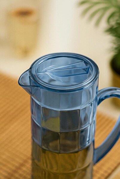 Mustran Acrylic Allegra 1.5 Lt Dark Blue Jug (Fits on the Refrigerator Door Shelf)