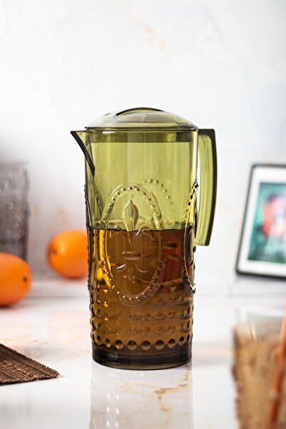 Mustran إبريق أكريليك سحري سعة 2.3 لتر باللون الأخضر الداكن (ليس زجاجًا)!! )