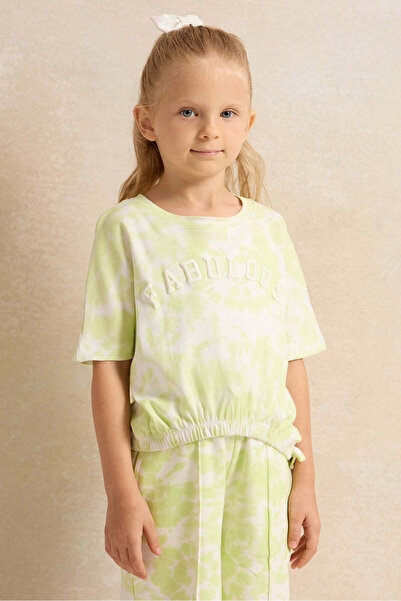 REDTAG Girls White Printed T-Shirt