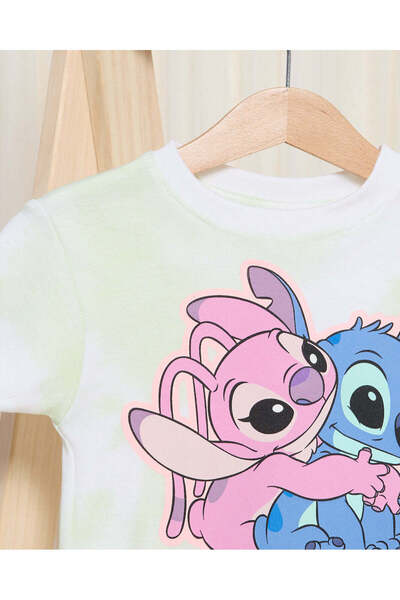 REDTAG Infant Girls White Stitch Print T-Shirt