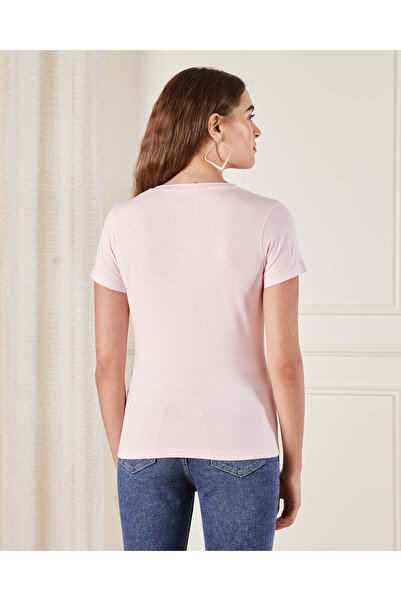 REDTAG Women Apricot Basic T-Shirt