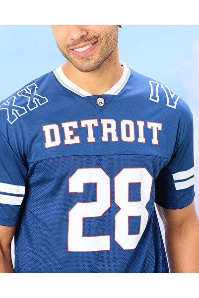 REDTAG Men Blue Active T-Shirt