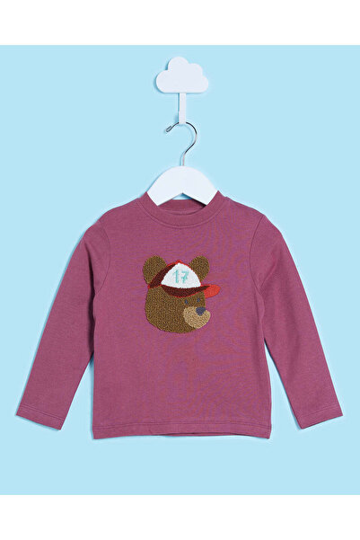 REDTAG Infant girls Purple Printed Long Sleeve T-Shirt