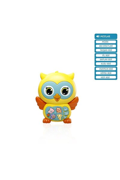 scntoys Oyuncak Sesli Işıklı Müzikli Baykuş Bebek Piyanosu (Ses Kademeli) Beb...