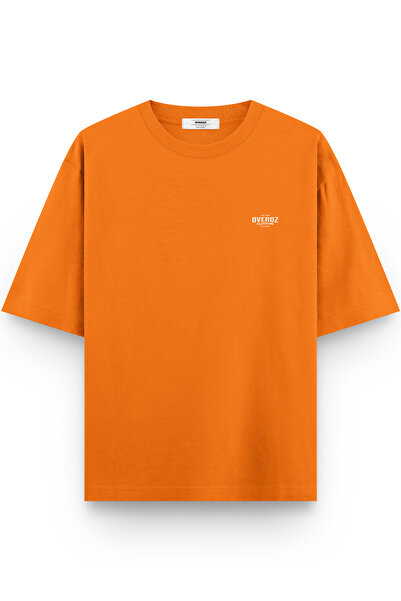 Overoz 99 Back Printed Half Oversized Orange Tshirt 1408
