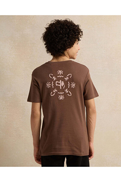 REDTAG Senior Boys Brown KSA Foundation Day T-shirt