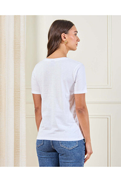 REDTAG Women White Mickey Mouse Graphic T-Shirt