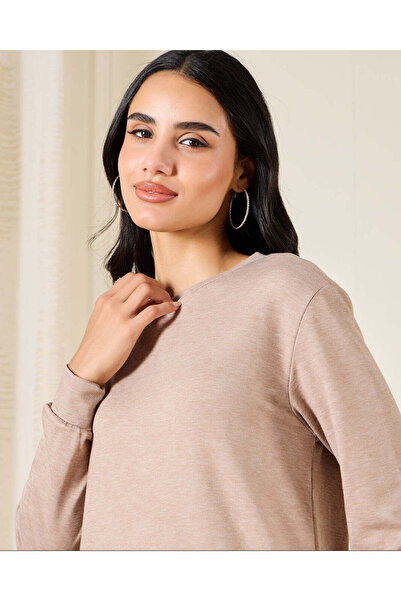 REDTAG Women Beige Basic T-Shirt