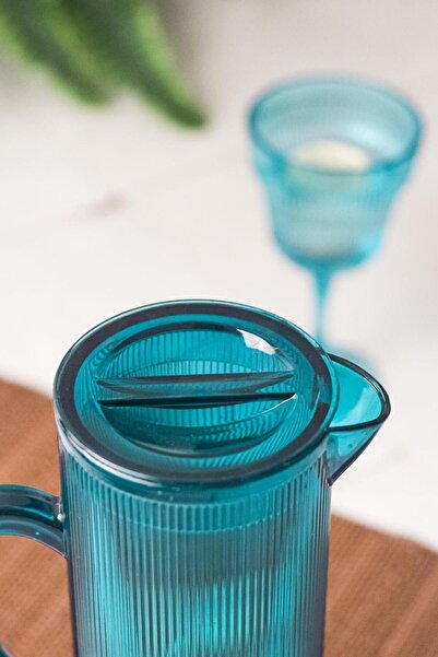 Mustran Arkilik Baroque 1.5 Lt Aquamarine Jug (Fits Refrigerator Door Shelf)