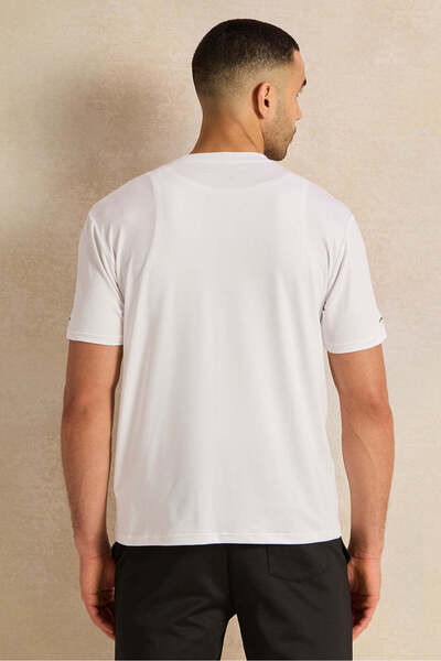 REDTAG Men White Printed T-Shirt