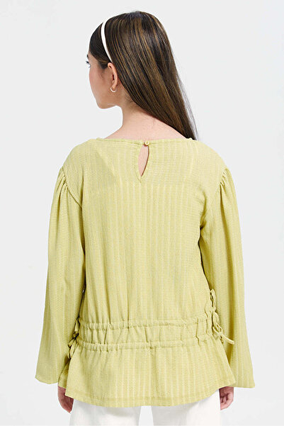 REDTAG Senior Girls Mustard Jacquard Top