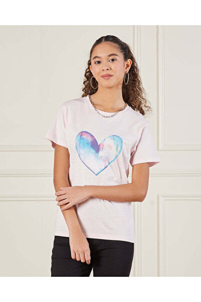 REDTAG Senior Girls Pink Printed T-Shirt