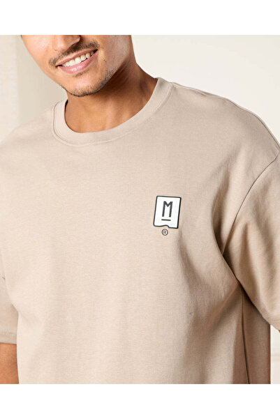 REDTAG Men Brown Print T-Shirt