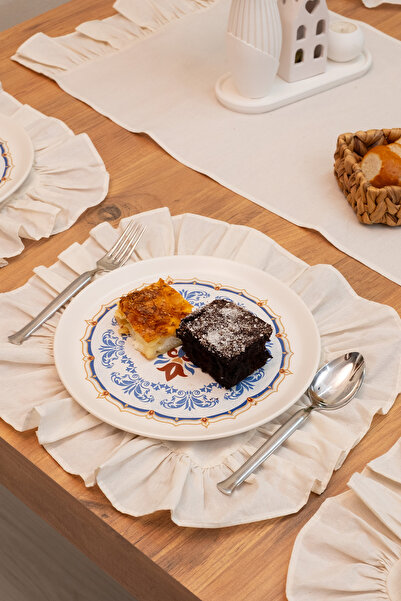 abidehanım Lira |   7 Piece Ruffled Tableware Presentation Set 40 X 110