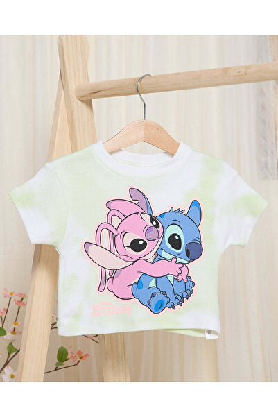 REDTAG Infant Girls White Stitch Print T-Shirt