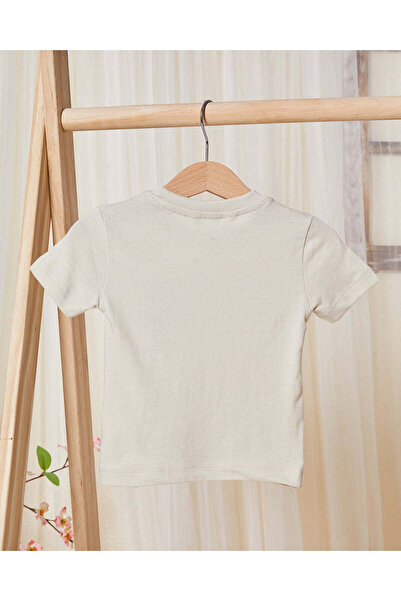 REDTAG Infant Boys Ecru Printed T-Shirt