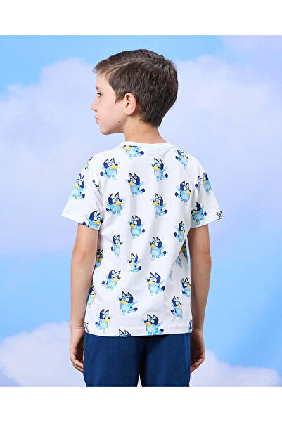 REDTAG Boys White Bluey Printed T-Shirt