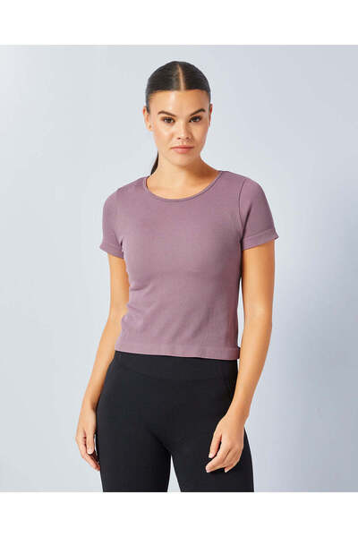 REDTAG Women Purple Active T-Shirt