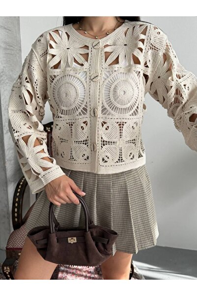 SÜZENE BUTİK TIĞ İŞİ SÜZENE KARE TEMALI HIRKA