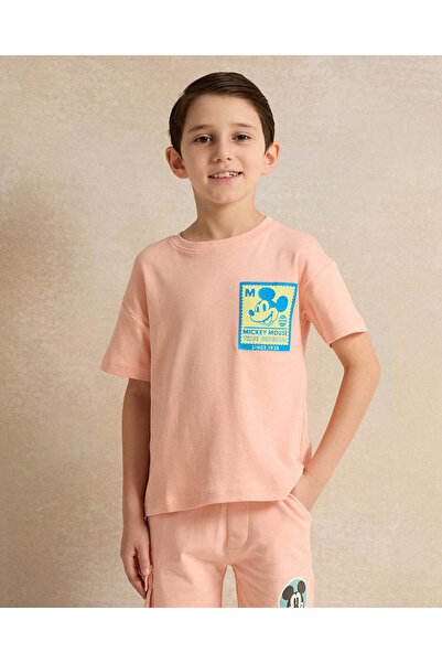 REDTAG تي شيرت ميكي ماوس للأولاد باللون الخوخي