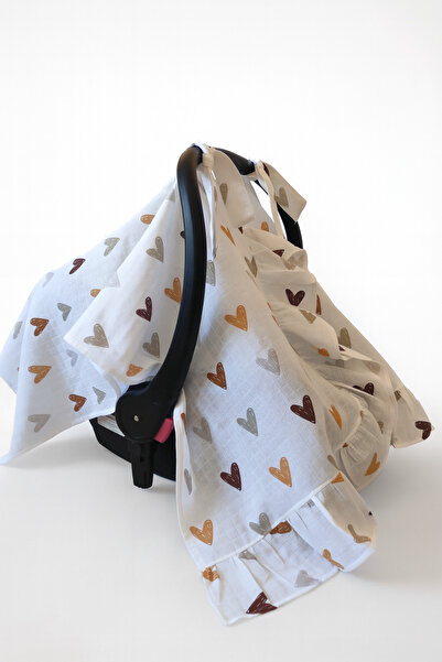 nelcollection Muslin Stroller Cover, Bib Gift, 100% Cotton