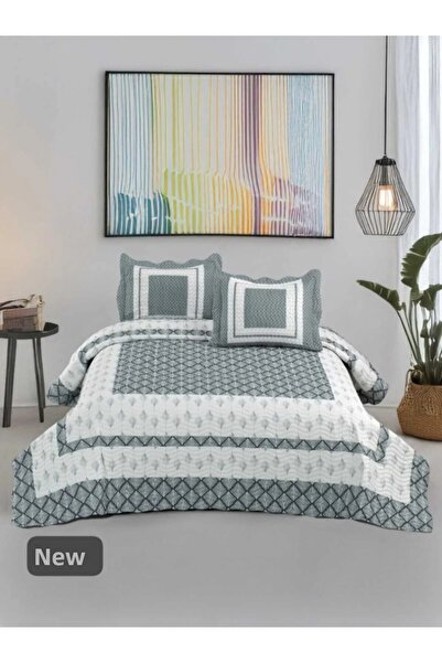 Örtüm غطاء سرير مبطن مزدوج، نموذج كلاسيكي منقوش - نوفا (250 × 260 سم)