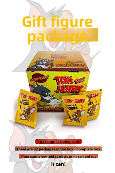 HEDİYEVİM Tom and Jerry Gift Figure Pack Tom and Jerry Gift Pack 32 Pcs