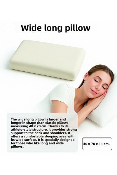 YARENWOOD Wide Long Pillow, Comfortable Pillow, Visco Comfortable Pillow, Wid...