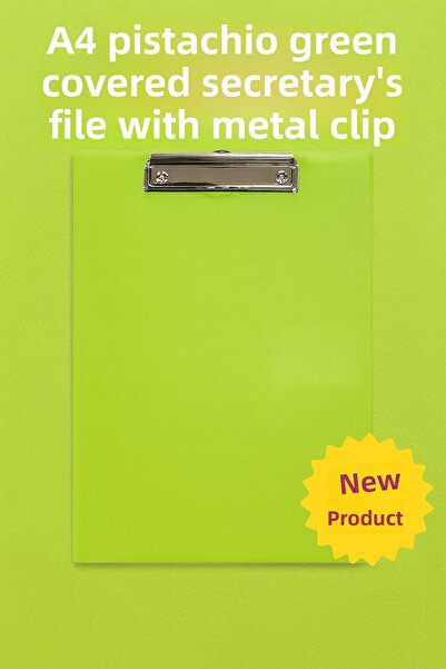 KarmaOfis A4 Red Cover Secretarial File with Metal Clip