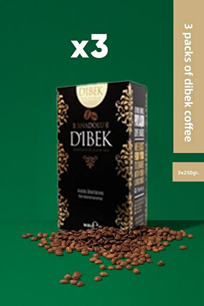 Anadolu Kahve قهوة ديبك التقليدية 200 جرام، عبوة من 3 قطع