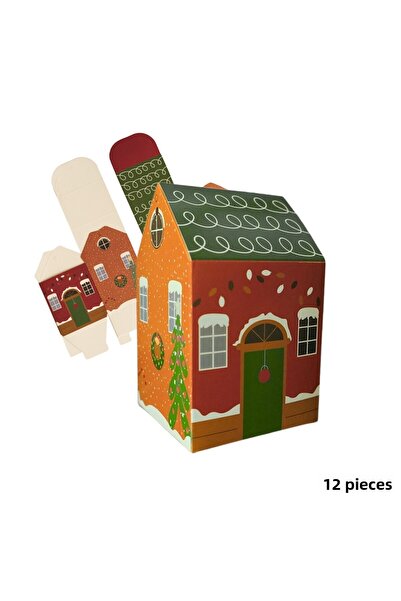 roco paper New Year's Home Designed Box Bag, New Year, Party, Gift Bag, 12 Pi...