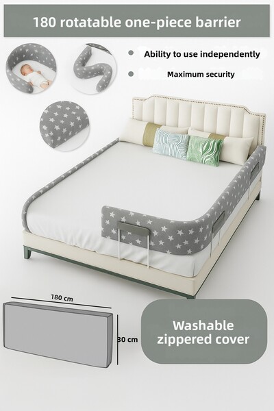 Dizanor الجيل الجديد من حاجز الأمان للسرير والسرير المحمول بطول 180 سم