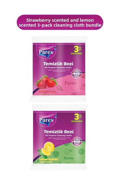 Parex Strawberry Scented and Lemon Scented Cleaning Cloth Pack